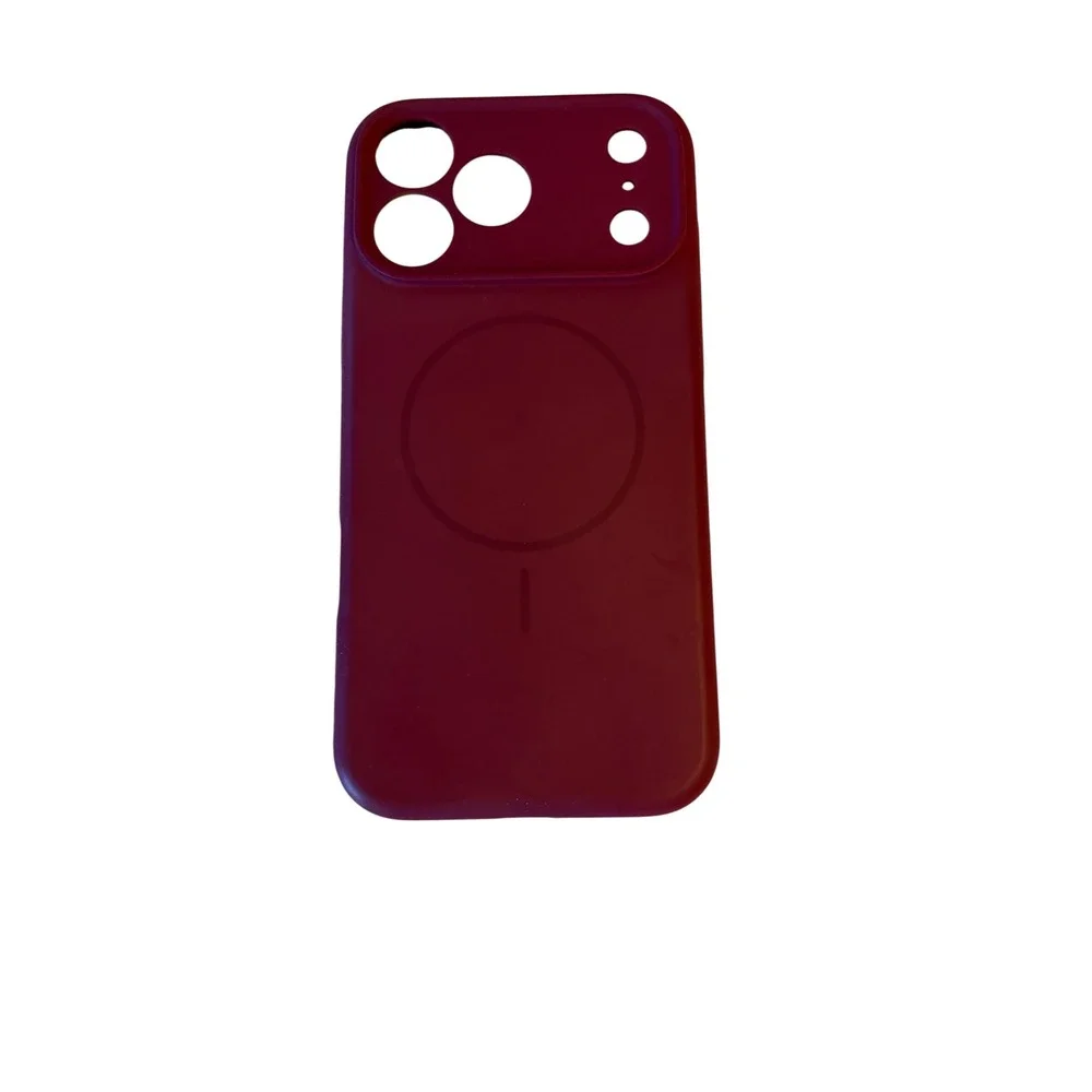 Miracase iPhone 17 Pro Max MagSafe Silicone Case Burgundy Red Protective Cover